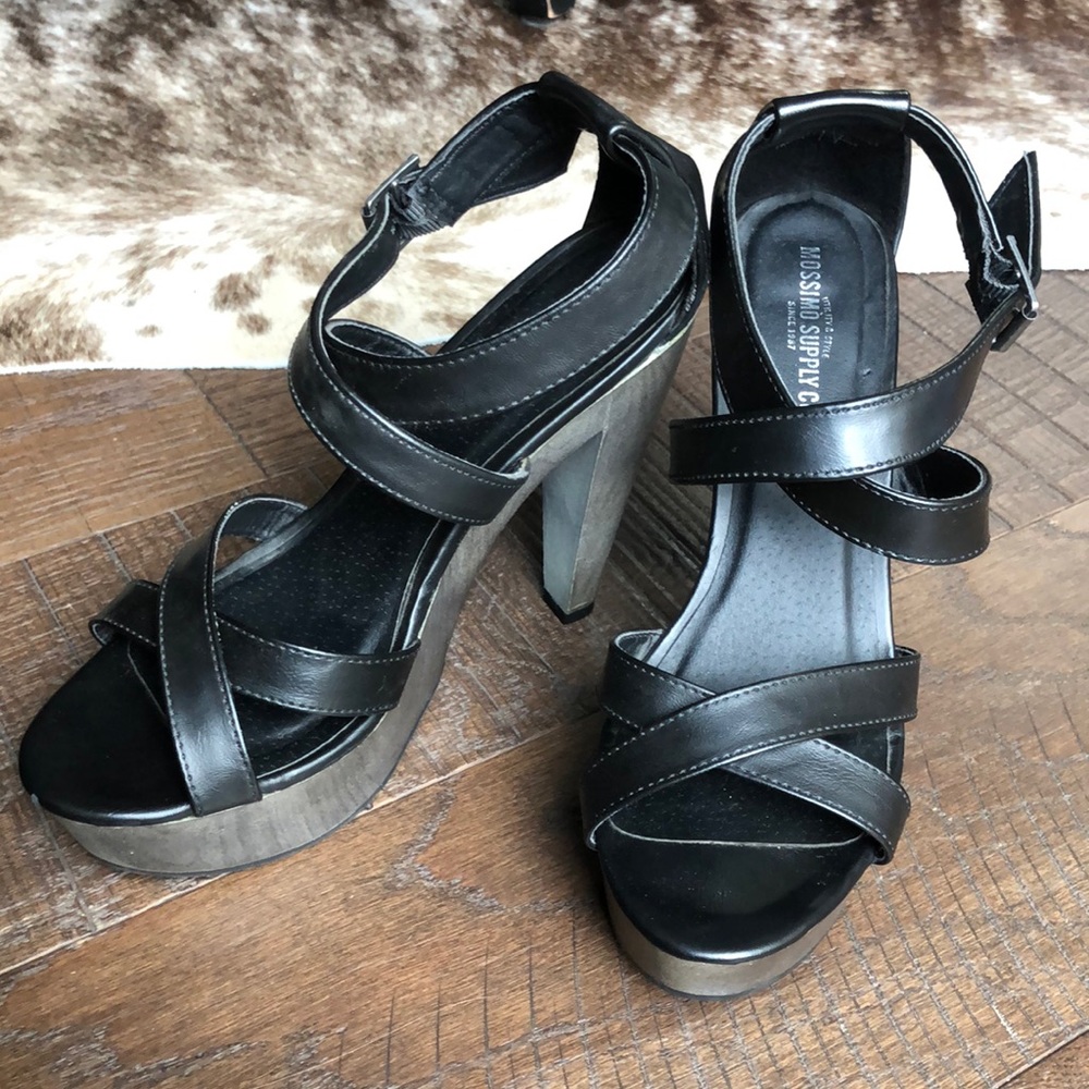 Black Strappy Platforms